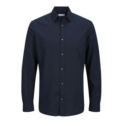 Afbeelding van Jack &amp; Jones Overhemd Jjesummer Shirt Ls Sn 12269315 Navy Blazer Mannen Maat M