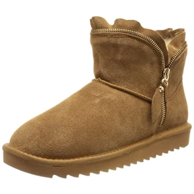 Afbeelding van ara Snowboots, Dames, Maat: 42, Cognac Veloursleer