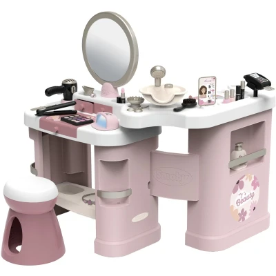 Afbeelding van Smoby My Beauty Center 3 in 1 schoonheidssalon kapsel, nagelkunst, make up 26 accessoires gerecycled materiaal vanaf jaar gemaakt Frankrijk
