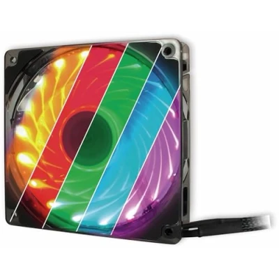 Afbeelding van Intertech L 12025 Aura (120 mm, 1 x), PC ventilator, Zwart