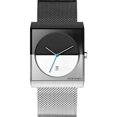Afbeelding van Jacob Jensen 515 Classic horloge heren Zwart diameter 32 mm kleur gecoat roestvrij staal