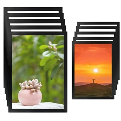 Afbeelding van 10 stuks magnetische lijsten, 5 x A4 fotolijsten en A3 fotolijsten, waterdicht, papierhouder voor wanddeur, raam, aktetas rijbewijs, foto&#039;s
