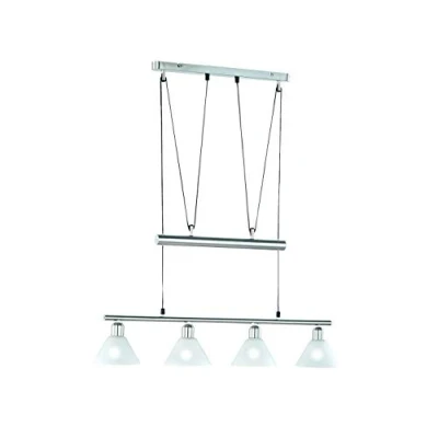 Image de TRIO 3751041 07 SUSPENSION RÉGLABLE 4X40 W E14 NICKEL DÉPOLI VERRE OPAL BLANC