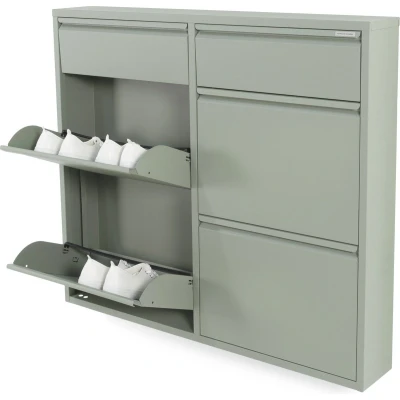 Afbeelding van BILLY 6 Schoenenkast Dusty Green