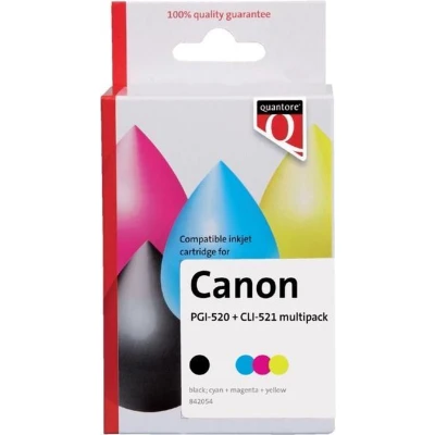 Afbeelding van Inktcartridge Quantore alternatief tbv Canon PGI 520 CLI 521 2 zwart + 3 kleuren