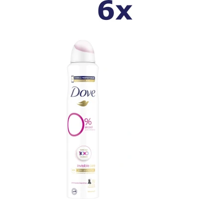 Afbeelding van 6x Dove 200ml deo spray women invisible care