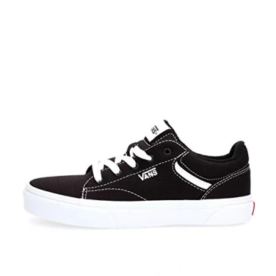 Afbeelding van Vans Seldan Basketbal, uniseks, kinderen, Wit zwart canvas 187.