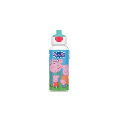 Afbeelding van Mepal pop up drinkfles Campus 400 ml Sluit goed af Drinkbeker voor kinderen Peppa Pig