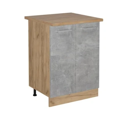 Afbeelding van Vicco Keukenonderkast R Line, Beton/Krachtige Eik goud, 60 cm , WB