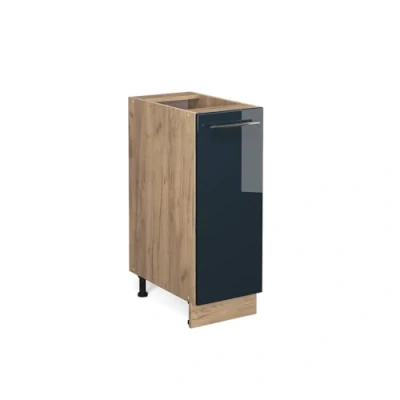 Afbeelding van Vicco Apotheekkast Fame Line, Donkerblauw hoogglans/Krachtige eik goud, 30 cm zonder werkblad