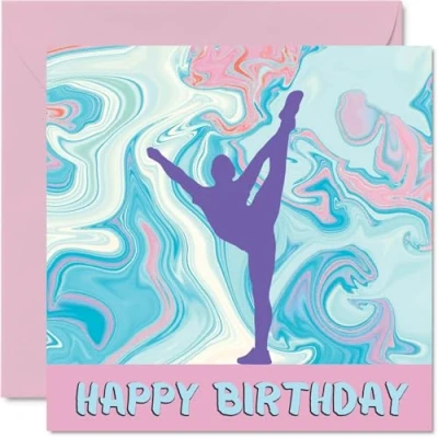 Afbeelding van Sportieve verjaardagskaarten voor vrouwen en meisjes Cheerleading Girls in Sport Verjaardagskaart vriendin, zus, dochter, nichtje, teamgenoot, 145 mm x