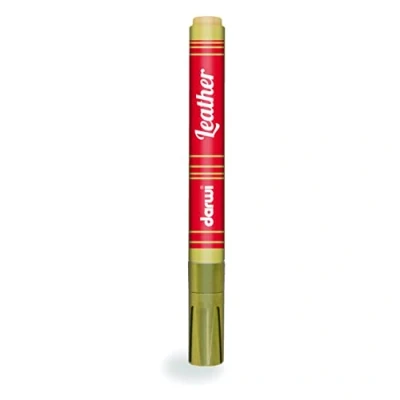 Afbeelding van Darwi DA0420013050C een marker voor leer kleur goud punt 2 mm 6 ml LEATHER zacht creatieve vrije tijd handmatige activiteit doe het zelf
