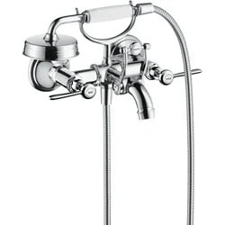 Afbeelding van Axor Montreux 2 greeps badkraan m omstel koppelingen handdouche, chroom