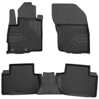 Afbeelding van M MOTOS Rubberen vloermat voor Mitsubishi Outlander II 2006 2012 Verbeter uw reiscomfort met de zwarte antislip mat Auto No.77 automat alle weersomstandigheden auto&#039;s, bescherming C