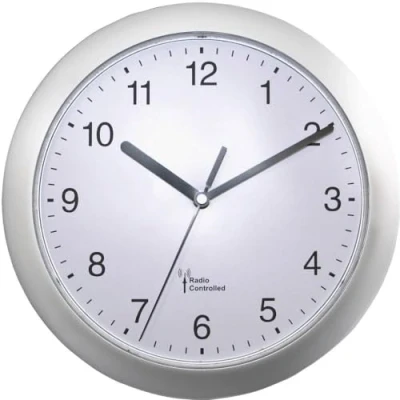 Afbeelding van EUROTIME 56787 Wandklok Zendergestuurd 25 cm x 3.8 Zilver