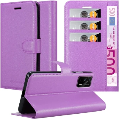 Afbeelding van Cadorabo Hoesje geschikt voor Realme GT / Neo 2T Q3 PRO in MANGAAN PAARS Beschermhoes met magnetische sluiting, standfunctie en kaartvakje Book Case Cover Etui