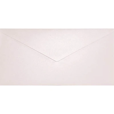 Afbeelding van Netuno 25 lange enveloppen lichtroze DL 110 x 220 mm Aster Metallic Candy Pink puntige flap parelmoer glanzende voor uitnodigingen verjaardag bruiloft kerstkaarten