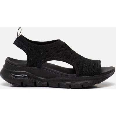 Afbeelding van Skechers Pasvorm van de voetboog, damessneakers, Zwart Mylar gebreid