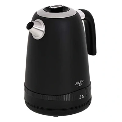 Image de Bouilloire Vintage 17 L sans BPA Contrôle de Température Inox. Fil Adler AD1295B 2200 Noir