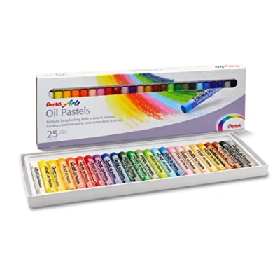 Afbeelding van Pentel PHN 25U Doos met 25 stuks oliepastels, verschillende kleuren