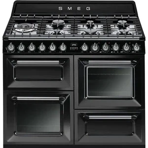 Afbeelding van Smeg Tr4110bl1 Fornuis 110 X 60 90 7 Branders Gas 2 Ovens Multifunctie Energieklasse A + Grill oven Zwart Victoria