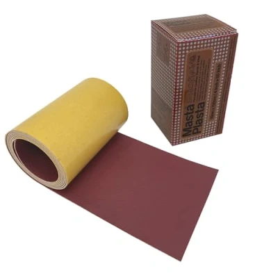 Afbeelding van MastaPlasta Lederen reparatietape rood 150 x 10 cm onmiddellijke reparatie van krassen en scheuren op een rol voor banken, auto interieur, tassen, vinyl meer