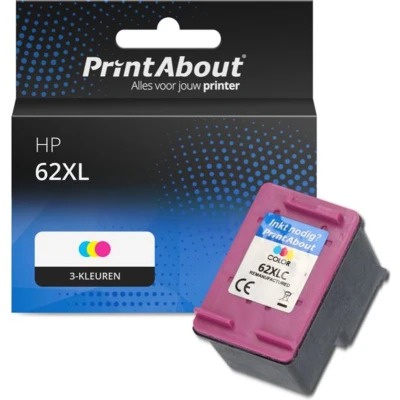 Afbeelding van Huismerk HP 62XL (C2P07AE) Inktcartridge 3 kleuren Hoge capaciteit