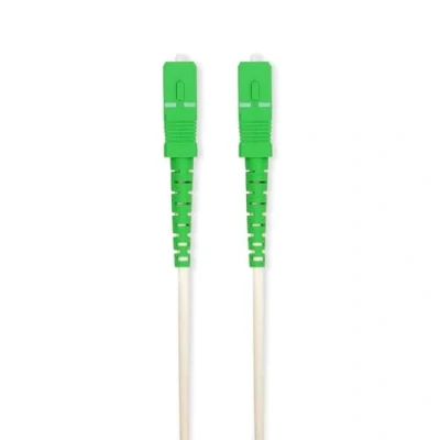 Afbeelding van Nedis Glasvezel Patchkabel SMF (Single Mode Phase) SC/APC 100 Gbps 2.00 m Wit Gift Box met Euro Lock