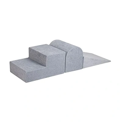 Afbeelding van 3 delige grijze foam speelset zonder ballenbak Ballenbakje.nl