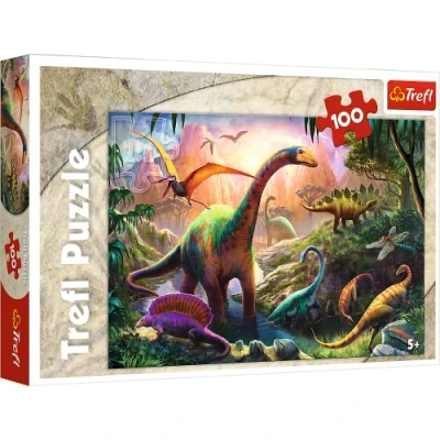 Afbeelding van Trefl, Puzzel, wereld van de dinosaurussen, 100 stukjes, voor kinderen vanaf 5 jaar