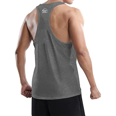 Afbeelding van MEETWEE Sport tanktop voor heren, top, mouwloos, hardlopen, T shirt, onderhemd, sneldrogend, fitness, fitnessstudio, bodybuilding, wit +