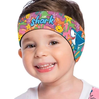 Afbeelding van MoKo bandeau de natation pour enfants, joli d&#039;oreille enfants 1 à 3 ans, garde l&#039;eau l&#039;extérieur, bande protection auditive étanche le bain, la natation,