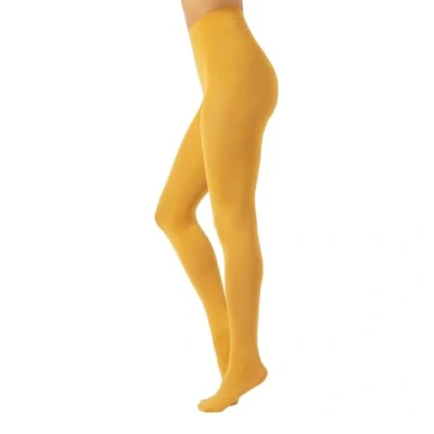 Afbeelding van Calzitaly Color Tights van microvezel, ondoorzichtig, comfortabel, kleurrijke panty M, L, XL 80 pennen gemaakt in Italië, innovatieve dames, Oker