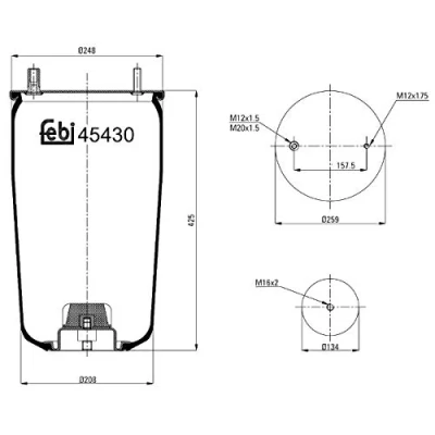 Afbeelding van Febi Bilstein Veerbalg 45430