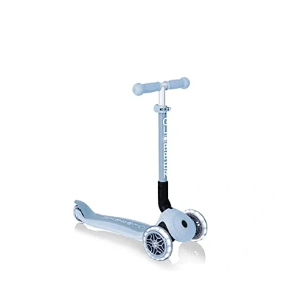 Afbeelding van Globber Junior 3 Wiel Scooter Opvouwbaar Verlichting Eco Bosbes