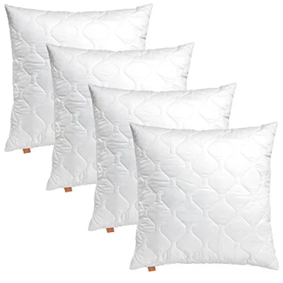 Afbeelding van sleepling 191175 Komfort 100, set van 4 decoratieve kussens, zetelkussen, wasbaar op 60 graden, gemaakt in de EU, 40 x cm, wit