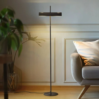 Afbeelding van Vloerlamp Lucande Nysira, grijs metallic, 2 lamps