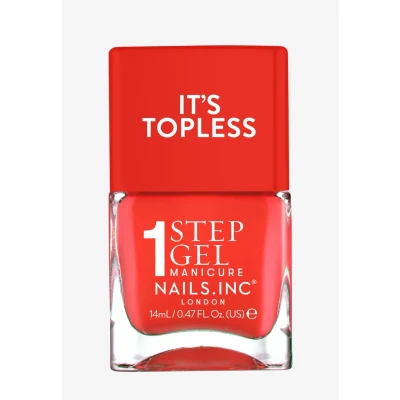 Afbeelding van Nails Inc Topless Jennifer (koraalrood) uv vrije gelnagellak manicure in 1 stap met ca. 8 dagen grip sneldrogend veganistisch &amp; 21 vrij voor kinderen en volwassenen zonder basis