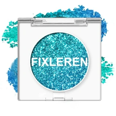Afbeelding van Fixleren Kameleon glitter make up palet, oogschaduw, metallic langdurig, holografisch, podium/feestmake up, blauw