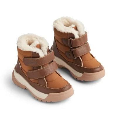 Afbeelding van Wheat Millas TEX Snowboots voor kinderen, Maat: 28, Cognac Leer en textiel