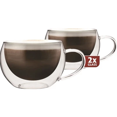 Afbeelding van Maxxo Cappuccinoglazen Dubbelwandig, set van 2