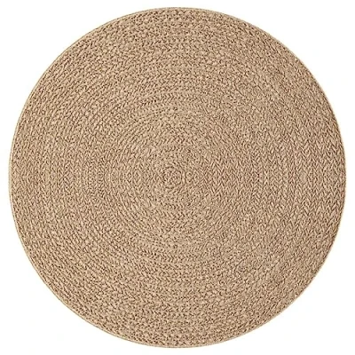 Afbeelding van Vloerkleed 120 cm voor binnen en buiten jute look