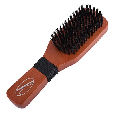Afbeelding van Fine Lines Paddelhaarborstel Haarborstel van wildzwijnharen en nylon borstelharen met zachte haren voor afro, nat of krullend haar Haarborstels mannen