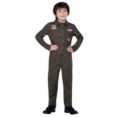 Afbeelding van Smiffys Top Gun Kinder Kostuum Kids tm 9 jaar Bruin