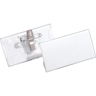 Afbeelding van Acrylbadge Durable met combiklem 40x75mm