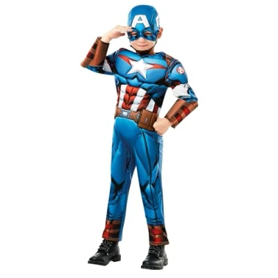 Image de Déguisement Luxe Captain America Garçon 7/8 ANS Bleu R640833T78