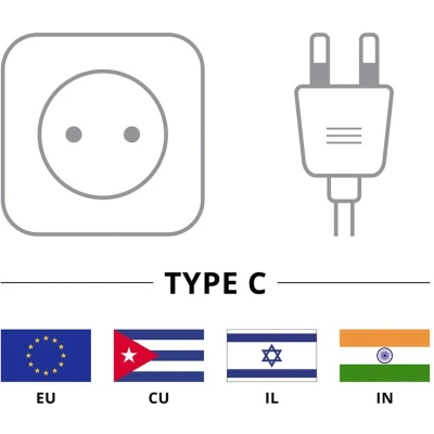 Afbeelding van Euro aansluitkabel, 1,5 m, zwarte stekker (type C, CEE 7/16)&gt; apparaatbus C7
