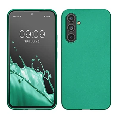 Afbeelding van kwmobile telefoonhoesje geschikt voor Samsung Galaxy A54 5G Hoesje smartphone Back cover in metallic donkergroen