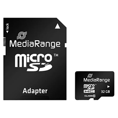 Afbeelding van SD Micro Card 32GB MediaRange CL.10 inkl. Adapter