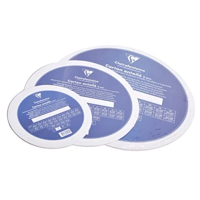 Afbeelding van Clairefontaine 34174C Een karton om te schilderen met witte coating 40 cm (rond formaat), dikte 3 mm, wit canvas